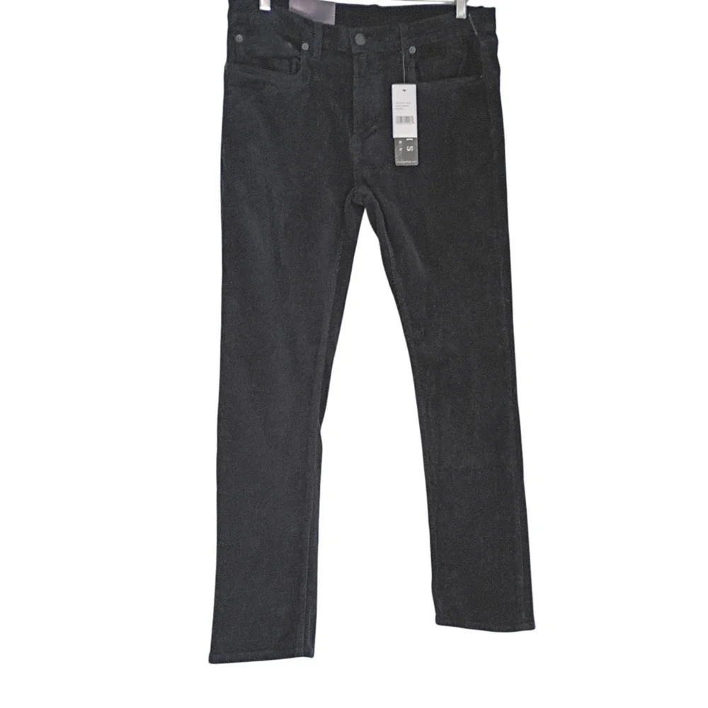 NWT Jachs NY Straight Fit Stretch Corduroy Pants Charcoal Mens 34x32‎ $119
